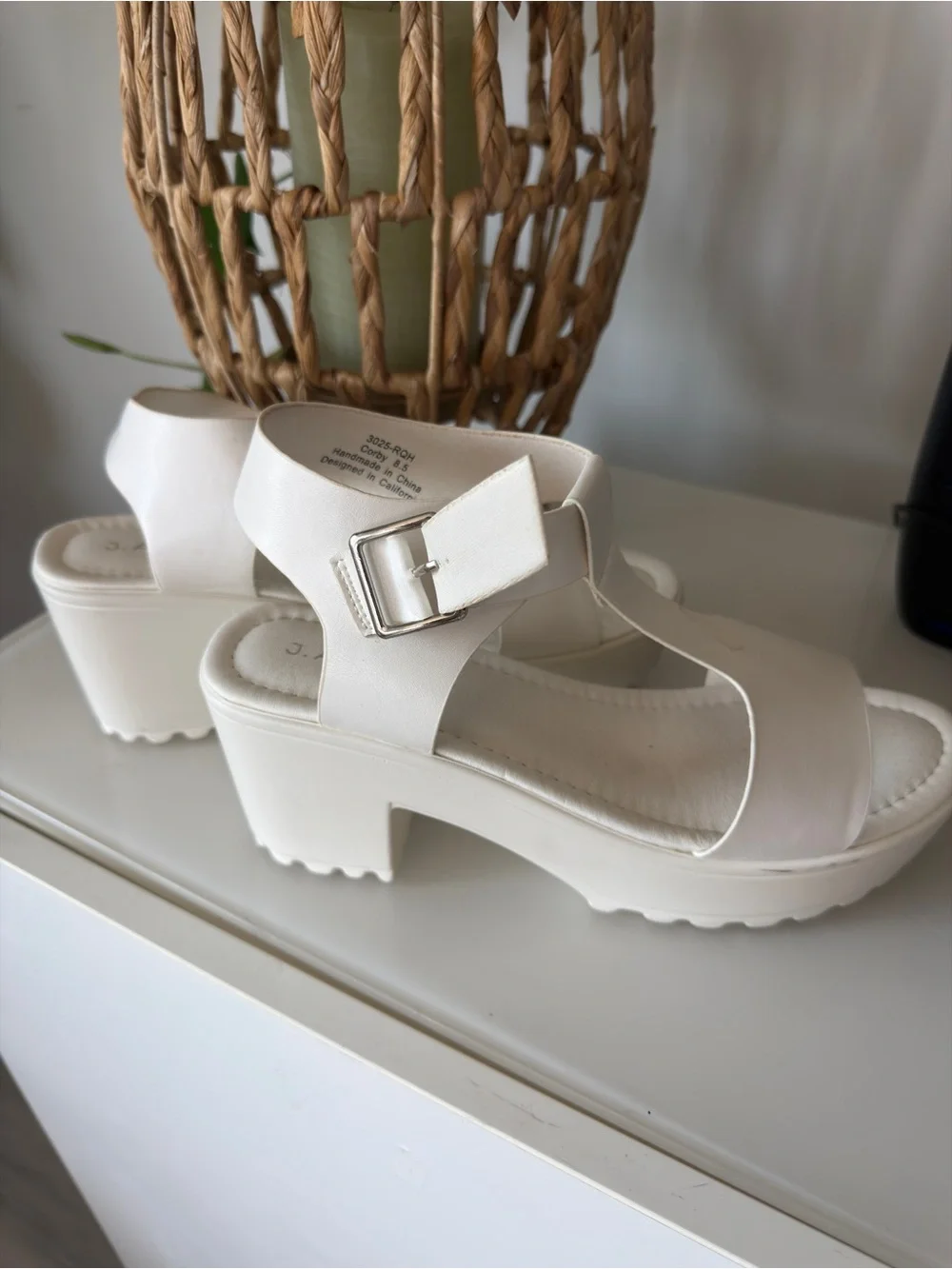 White Platform Sandals BNWOT